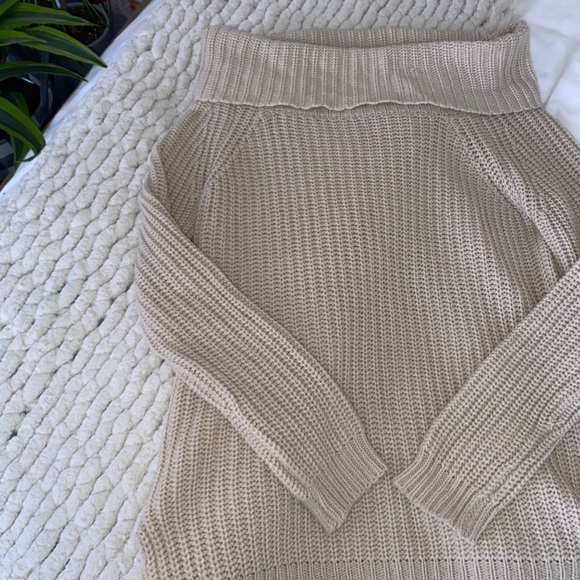 Favlux Tan Knit Off The Shoulder Sweater - Picture 9 of 9